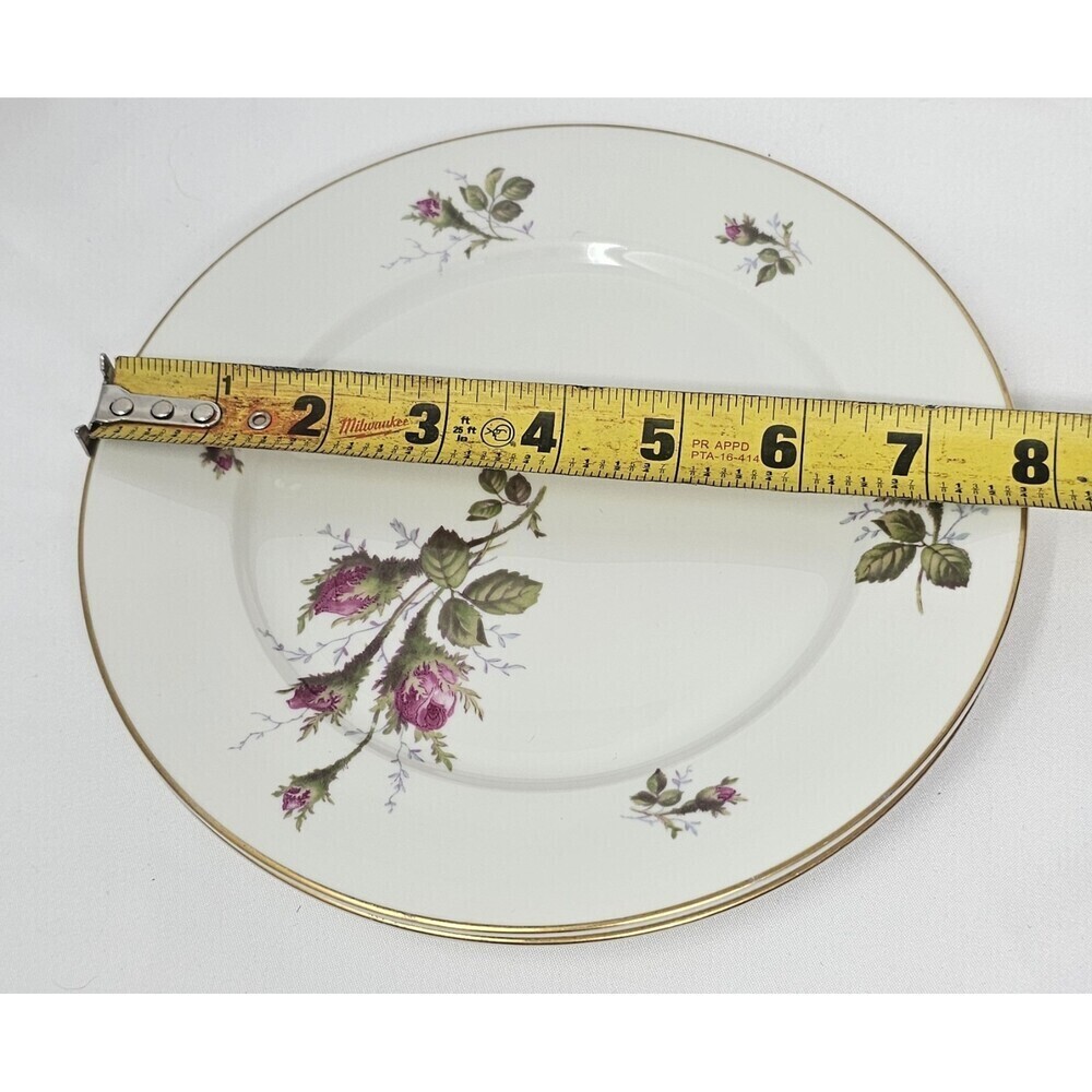 Vintage Rosenthal Petal Lane Moss Rose 7 3/4" Salad Plates Set Of 2 NEAR MINT - Picture 9 of 9